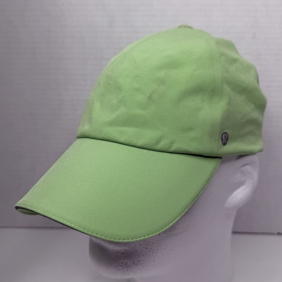 lululemon athletica Other - Lululemon Fast And Free Run Hat Mens One Size Lime Green Adjustable *STAINED*